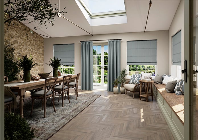 Montierre Stripe, Dusky Cornflower - Twist&Fit Roman Blind - Image 7